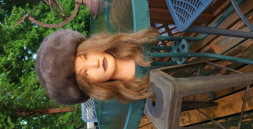 Elegant Gray Fur Hat for Women